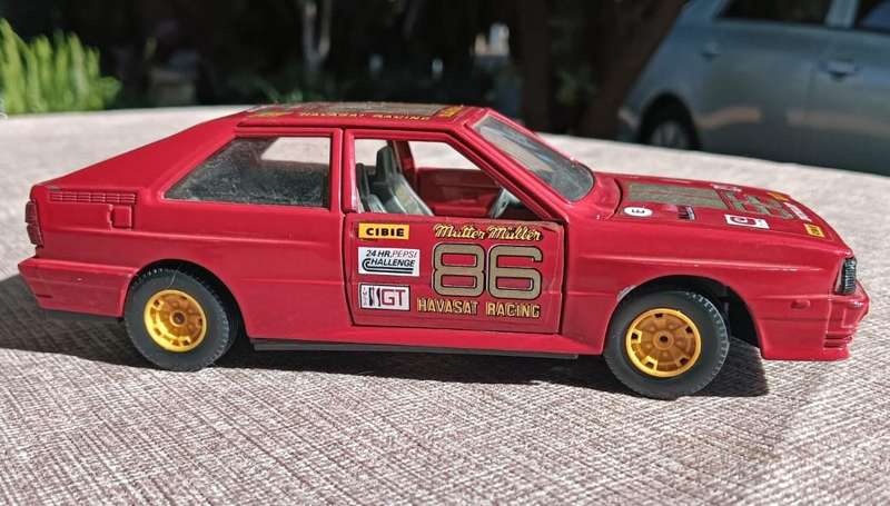 Rare Vintage 1980s Bburago Audi Quattro GT Havasat 1:25 Scale Diecast Car