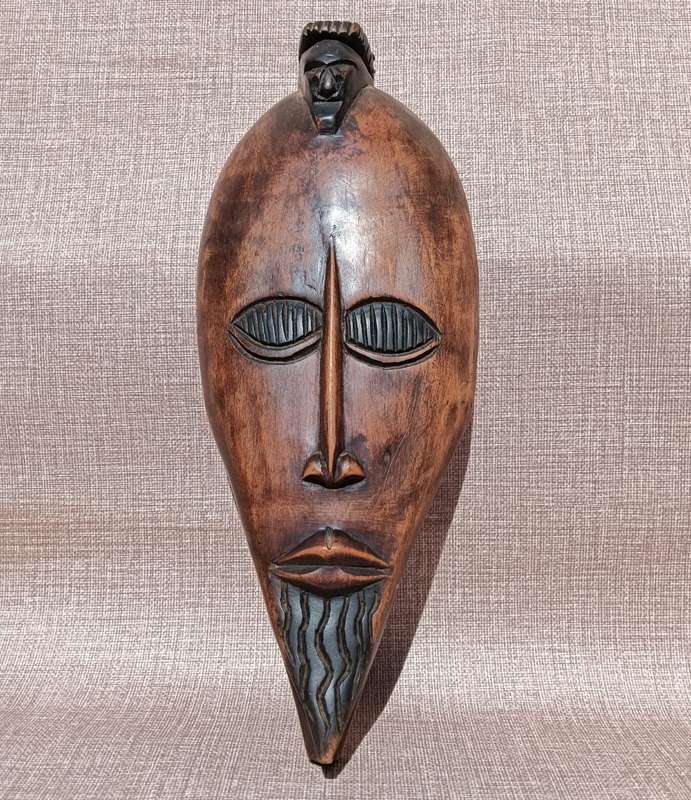 Unusual Double Head Wooden Mask