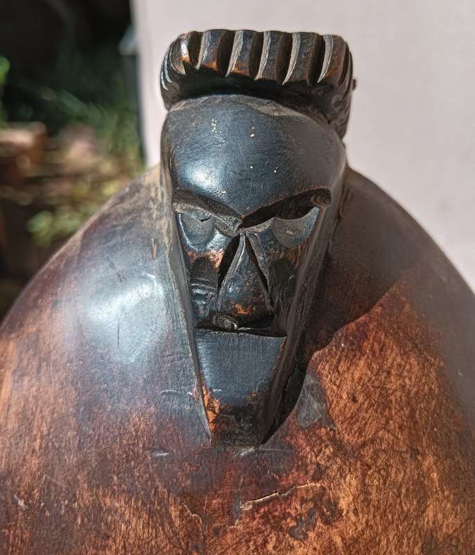 Unusual Double Head Wooden Mask