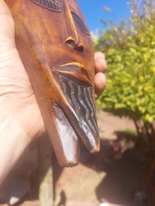 Unusual Double Head Wooden Mask