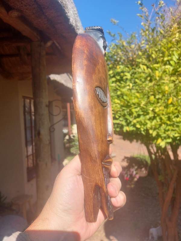Unusual Double Head Wooden Mask
