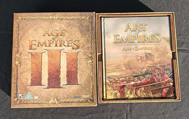 Age of Empires 3 Limited Collectors Edition Boxed Set Complete 32 Bit PC 2005 Hard Cover Book Poster