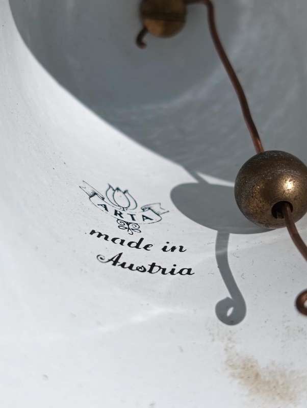 Small Decorative Enamelled Brass Hand Bell Made in Austria