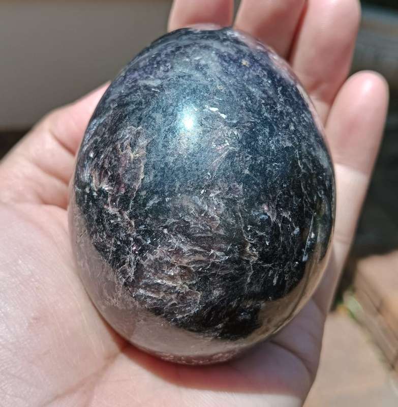 Glistering Deep Violet iolite Rock Egg The Viking Sun Stone or Compass Stone
