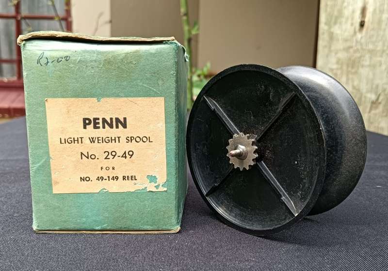Vintage Boxed 1960s Penn Light Weight Spool No. 29-49 for No. 49-149 Penn Mariner Reels