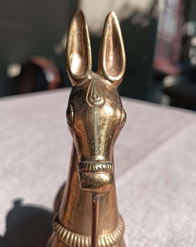 Brass Donkey or Llama with Long Neck and Long Ears - Detailed Engravings 15cm High Weighs 600g Korea