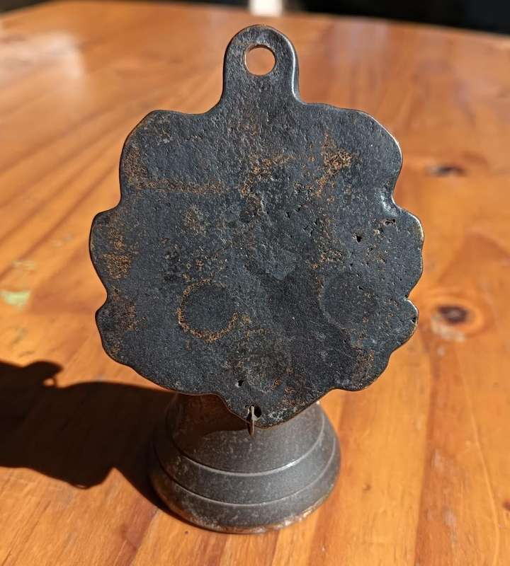 Brass Door Bell with Flower Bracket Mount  Rings Nicely