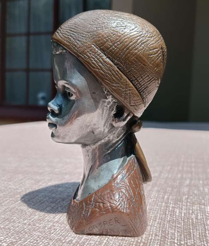 Casper Darare (SA 1952-2001) Signed and Numbered 156/300 Spirit of Africa 1981 Metal Sculpture