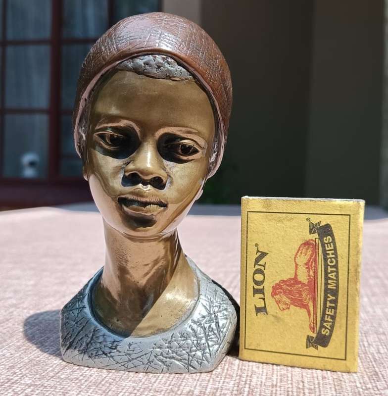 Casper Darare (SA 1952-2001) Tri-Metal Cold Cast Spirit of Africa Sculpture
