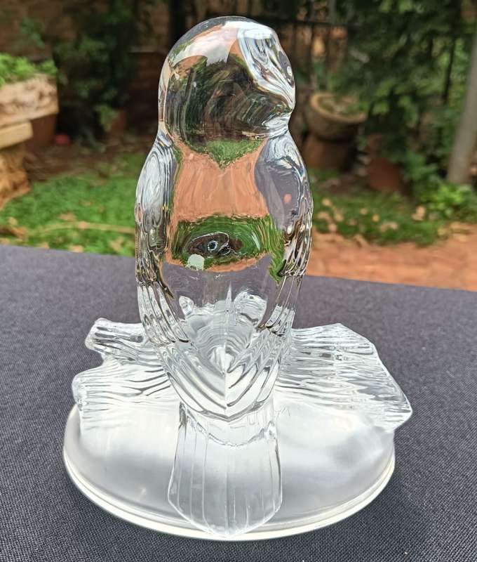 Crystal DArques France 1980s Lead Chrystal Barn Owl Figurine Large 14cm High 24% Genuine Lead Chrys