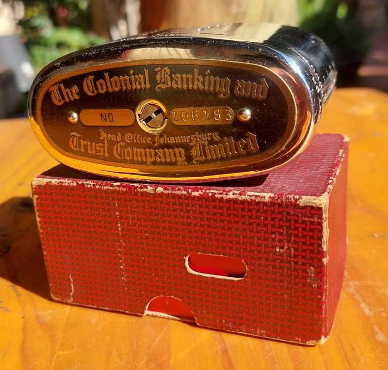 Antique (1900-1929) Money Box The Colonial Banking and Trust Company Limited In Very Good Condition!