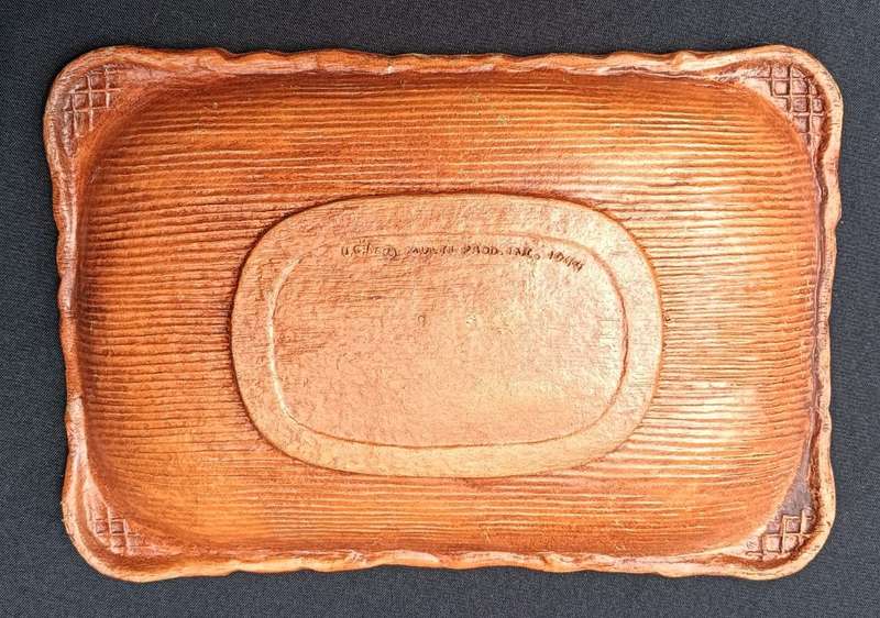 Extremely Rare 1944 Floral Carved Accent Tray by Multi Products Inc USA