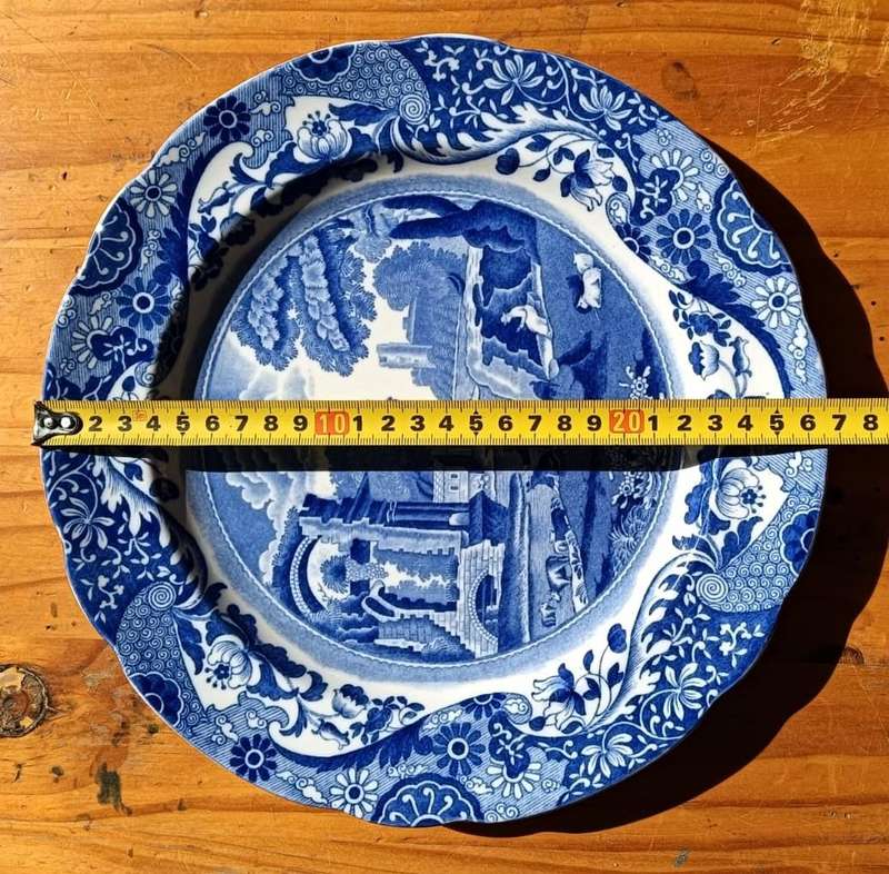 Antique 1929 Copeland Spode England Blue Italian Pattern Plate