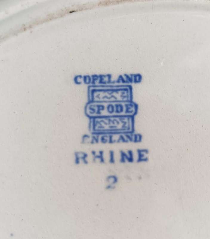 Vintage 1955 Copeland Spode England Blue Rhine Pattern Plate