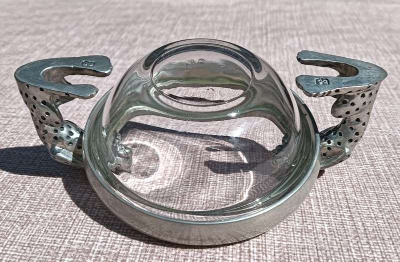 DIANA CARMICHAEL DESIGNER BOWL WITH PEWTER CHEETAH HANDLES AND OR FEET