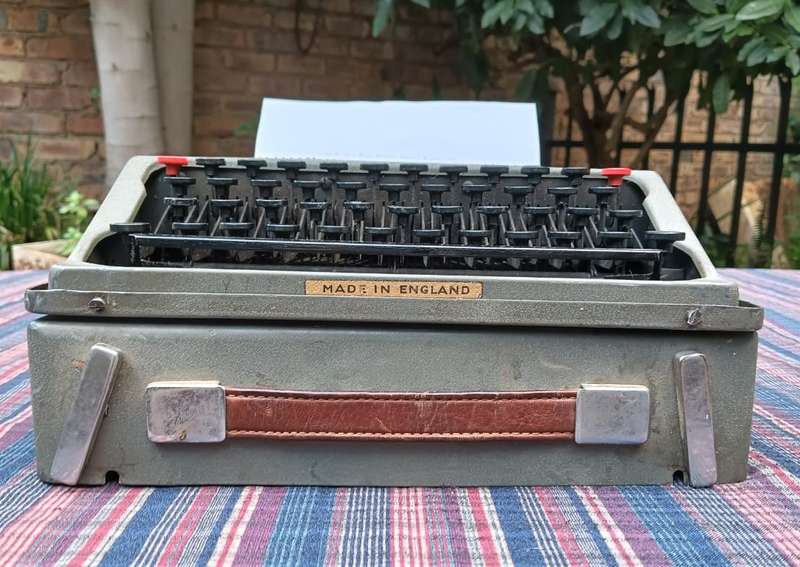 A Pre WW2 1939 Serial Baby Empire De-Luxe Typewriter a Swiss Hermes Baby clone with original Case