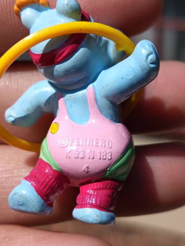 Complete Set of 10 Kinder Surprise 1993 Happypotami Plastic Toy Figurines