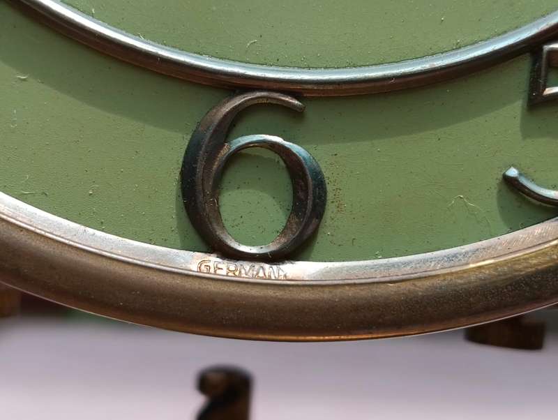 Franz Hermle and Sons (FHS) Germany 1940s Mechanical Brass Enamel Torsion Pendulum Anniversary Clock
