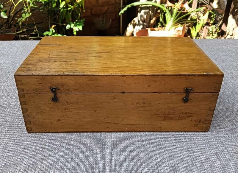 Vintage 1950s Field Microscope Made in Germany in Wooden Case - Working Condition