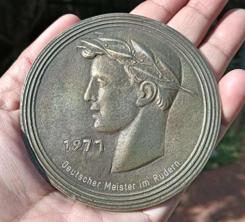 Bronze Metal Medal 1977 Deutscher Meister im Rudern (German Champion in Rowing)