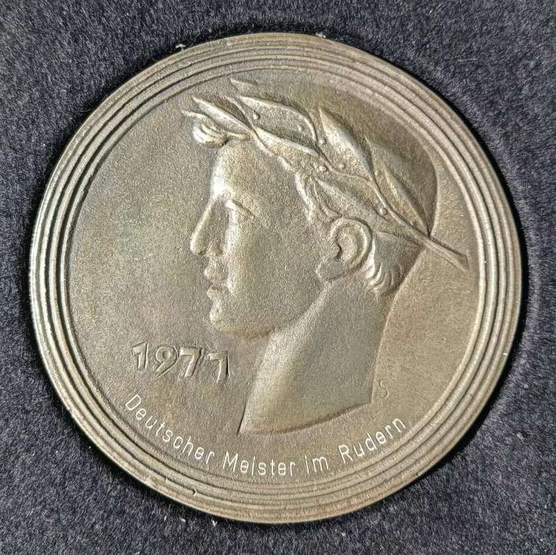 Bronze Metal Medal 1977 Deutscher Meister im Rudern (German Champion in Rowing)