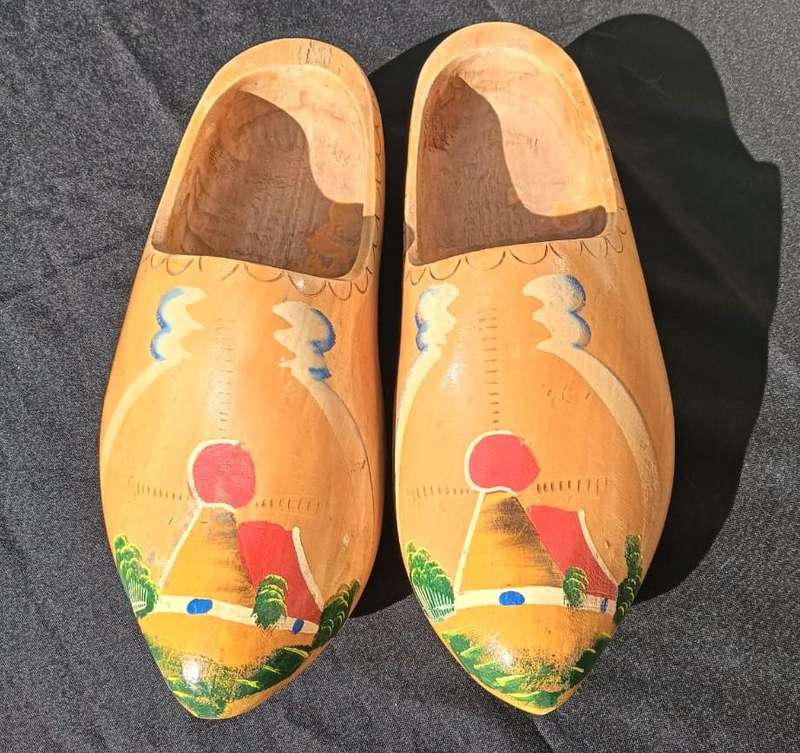 Dutch Wooden Clogs Handmade and Hand Painted 30cm Long