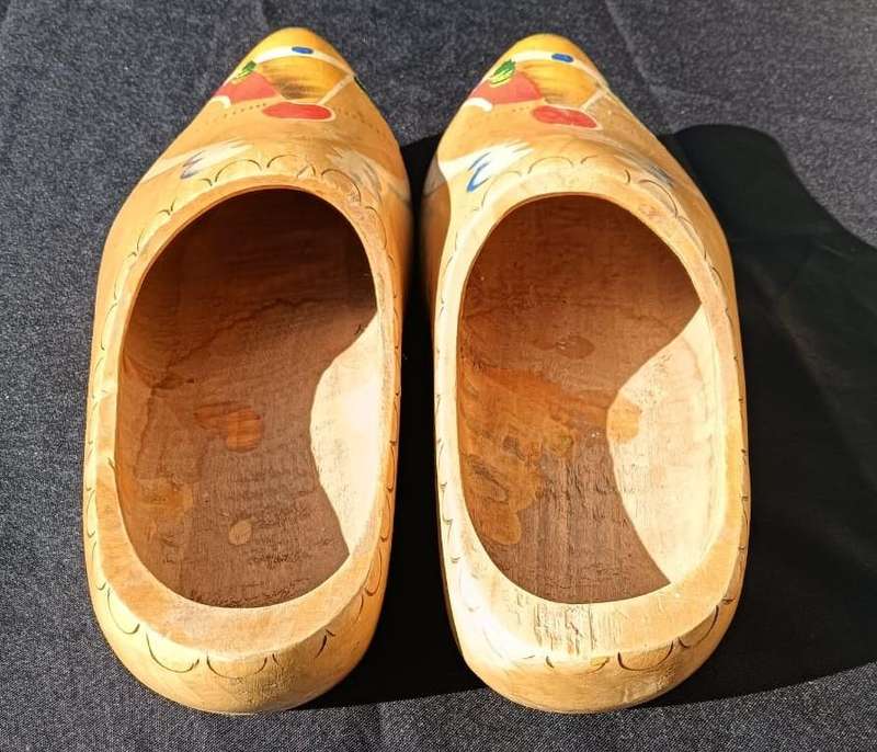 Dutch Wooden Clogs Handmade and Hand Painted 30cm Long