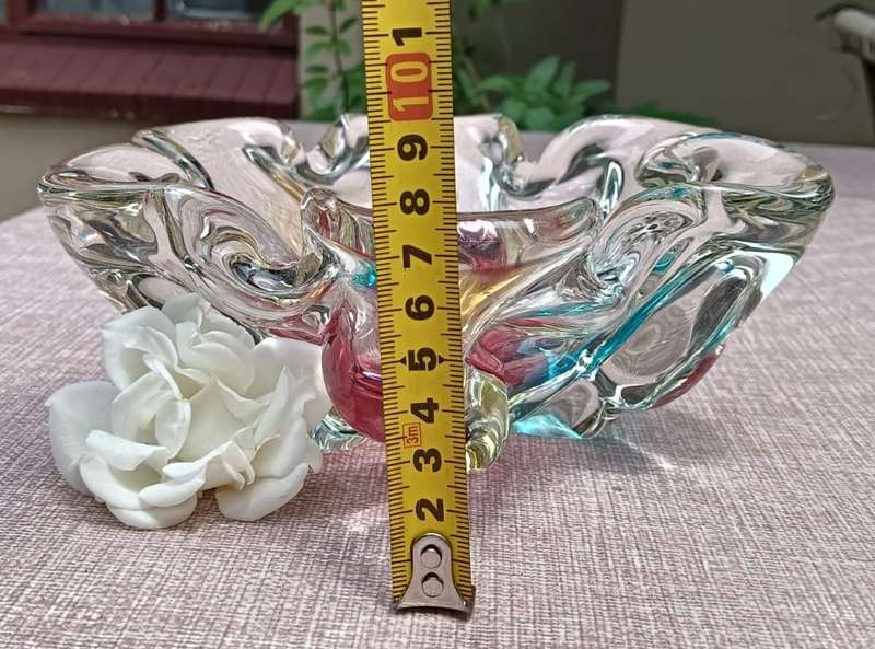 Gorgeous Murano Rainbow Sommerso Glass Bowl 21cm Wide No 2 of Two on Auction
