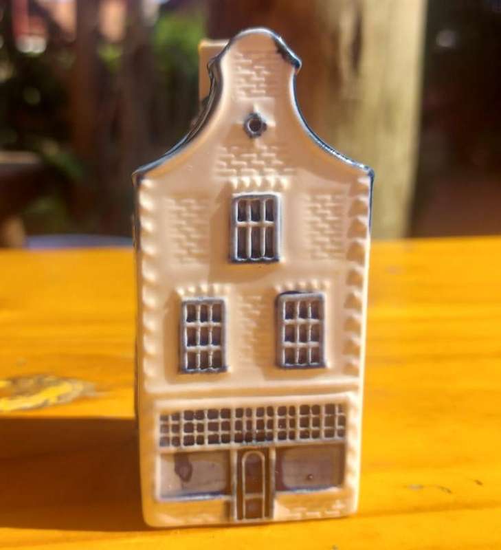 Royal Delft Blue KLM House No 36 - Still Liqueur Inside!  A 17th Century home Still Standing!