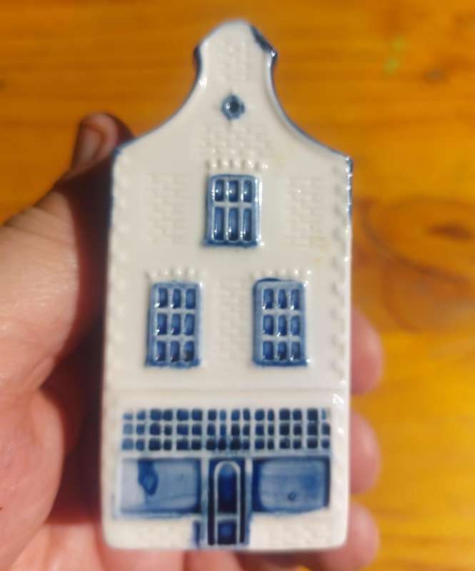 Royal Delft Blue KLM House No 36 - Still Liqueur Inside!  A 17th Century home Still Standing!