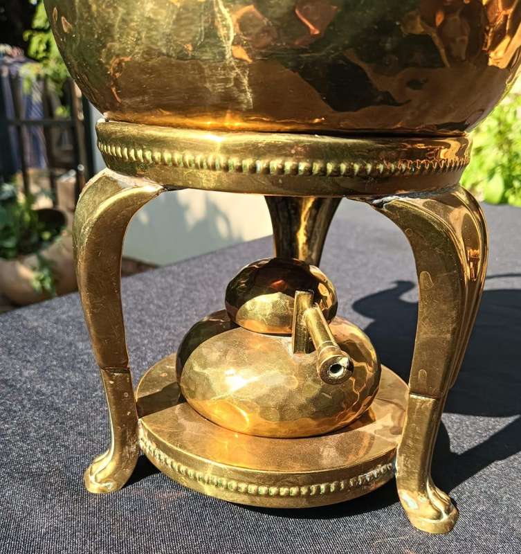 Very Rare Antique pre WW2 era Kallmeyer & Harjes (K&H) Germany Brass Teemachine Spirit Kettle