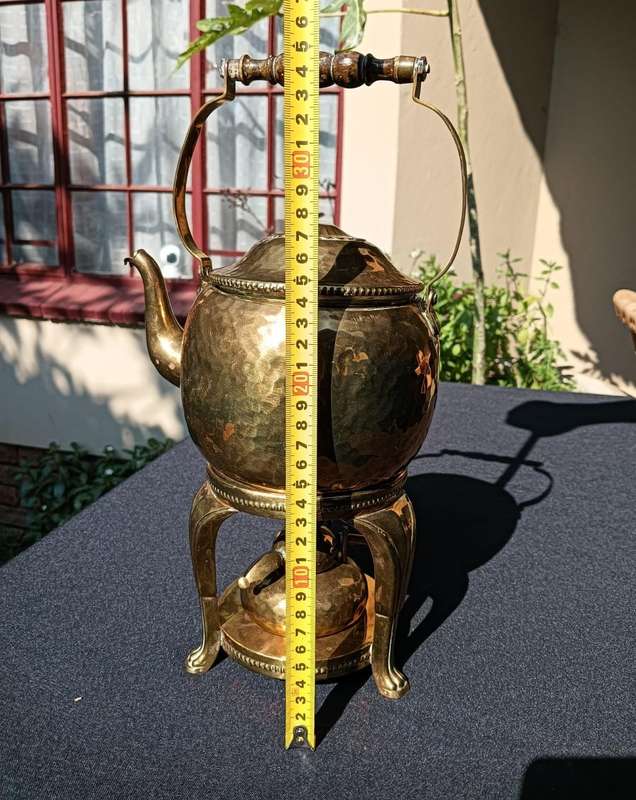 Very Rare Antique pre WW2 era Kallmeyer & Harjes (K&H) Germany Brass Teemachine Spirit Kettle