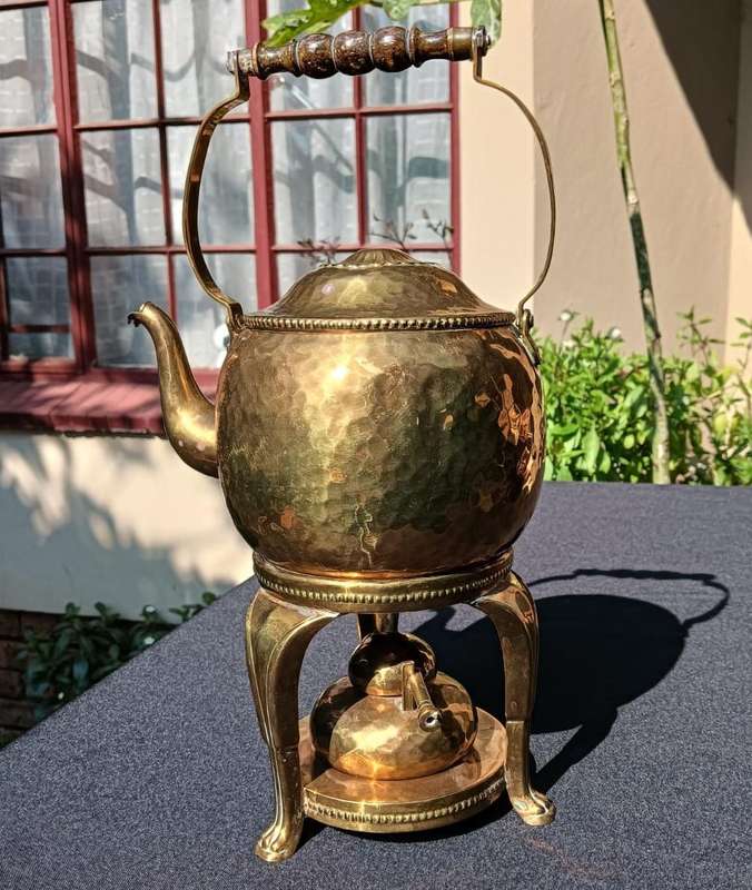 Very Rare Antique pre WW2 era Kallmeyer & Harjes (K&H) Germany Brass Teemachine Spirit Kettle