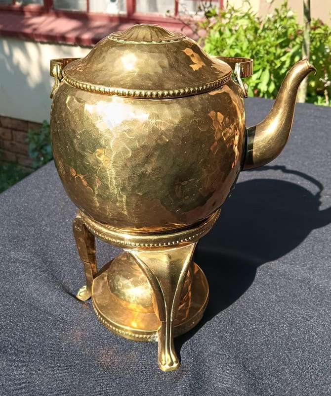 Very Rare Antique pre WW2 era Kallmeyer & Harjes (K&H) Germany Brass Teemachine Spirit Kettle