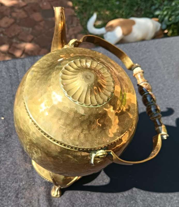 Very Rare Antique pre WW2 era Kallmeyer & Harjes (K&H) Germany Brass Teemachine Spirit Kettle