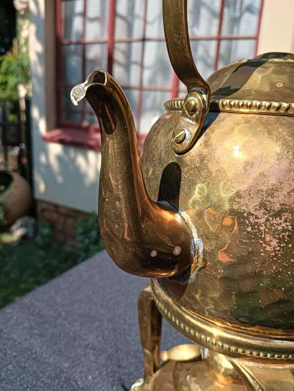 Very Rare Antique pre WW2 era Kallmeyer & Harjes (K&H) Germany Brass Teemachine Spirit Kettle