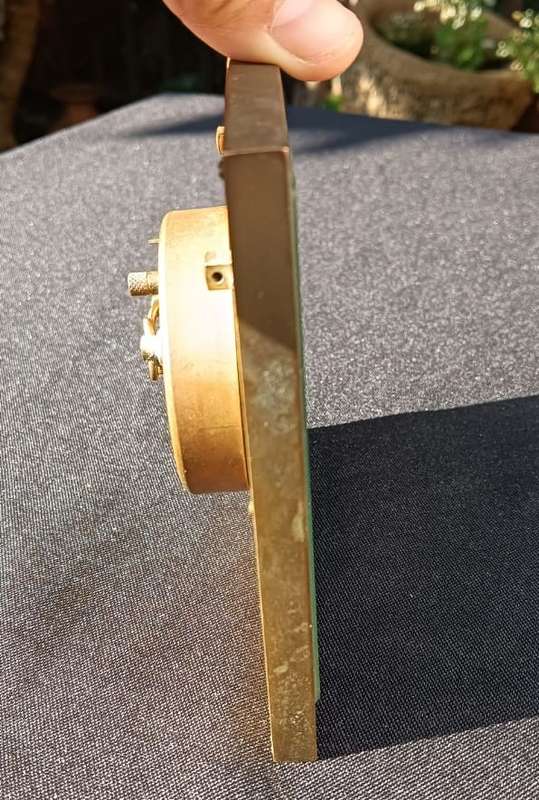 Brass Kienzle Germany Mechanical Alarm Clock 1970s - Luminescent Hands and Markers - Needs Repair
