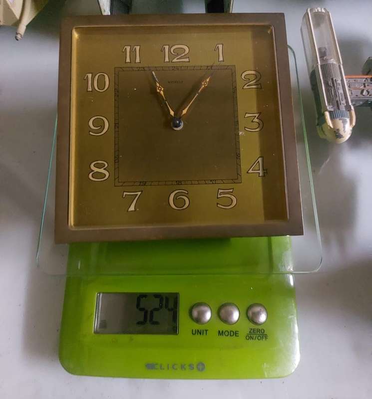 Brass Kienzle Germany Mechanical Alarm Clock 1970s - Luminescent Hands and Markers - Needs Repair