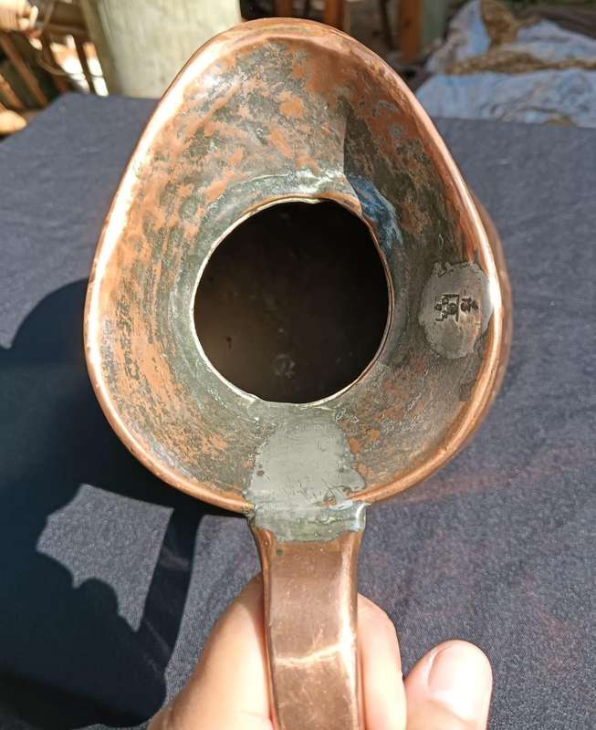 Antique English ½ Gallon Copper Jug with King George V (1910-1936) Hallmark