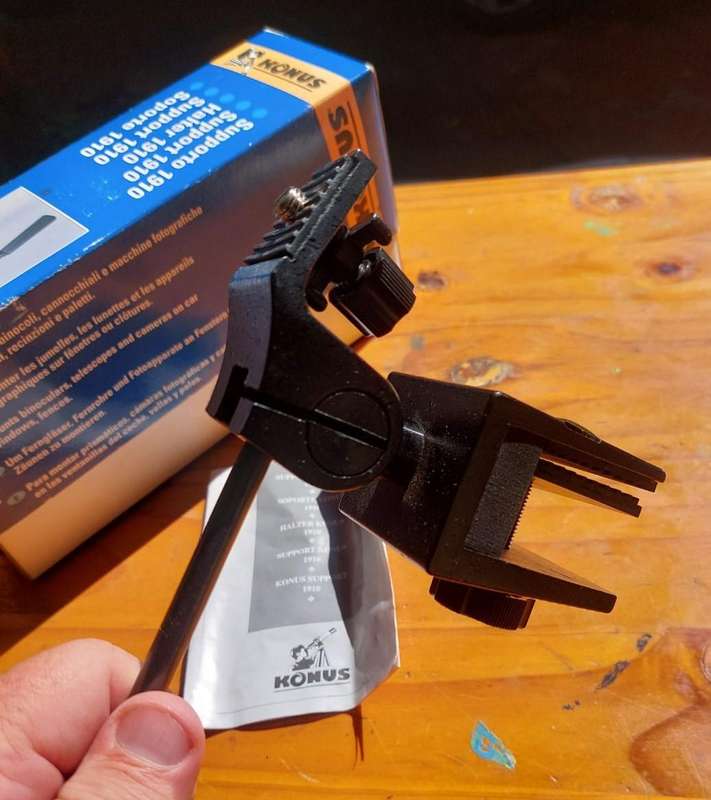 Binoculars / Camera / Spotting Scope Car Window Clamp / Mount: Konus Brand Italian Made