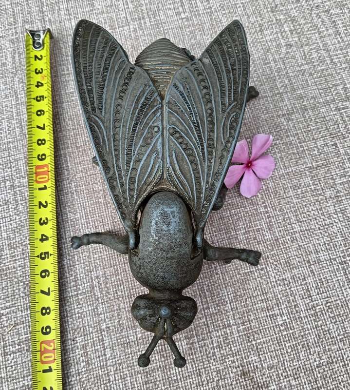 Weird Large 19cm Long Brass Fly Bug Ashtray Trinket Box Vintage 2nd of 2 on Auction