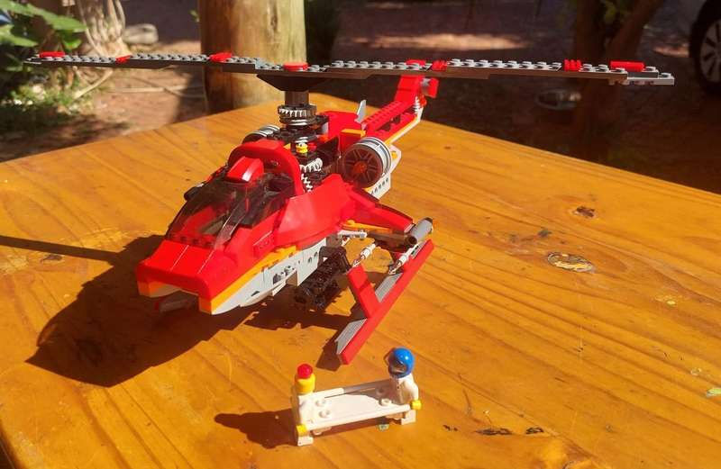 Motorized Lego Creator 4895 Helicopter Motion Power Set - Battery Box + Motor Working! Retired 2007
