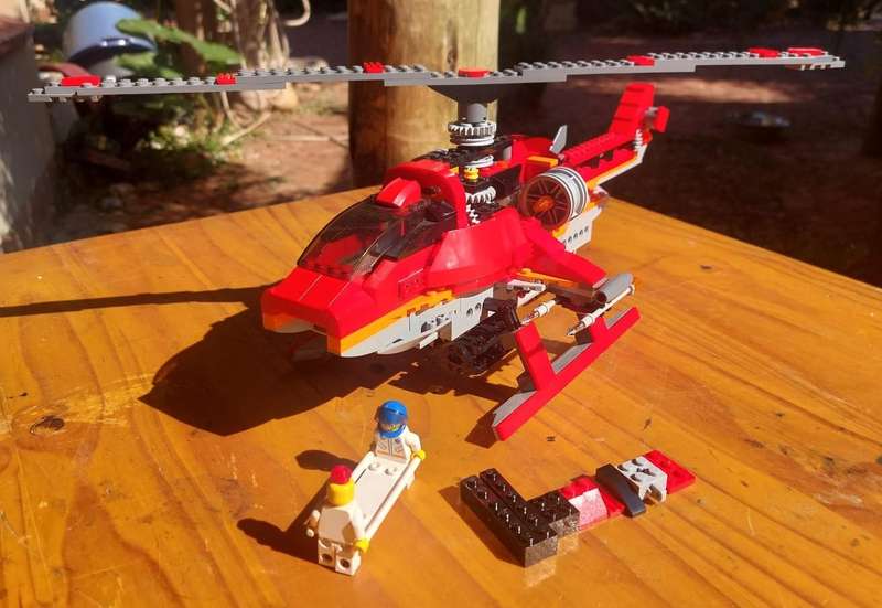 Motorized Lego Creator 4895 Helicopter Motion Power Set - Battery Box + Motor Working! Retired 2007