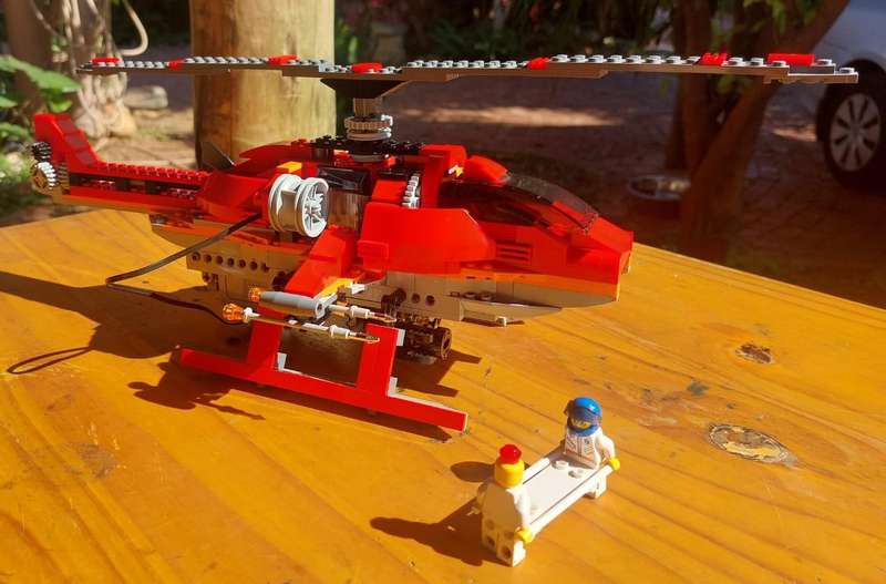 Motorized Lego Creator 4895 Helicopter Motion Power Set - Battery Box + Motor Working! Retired 2007