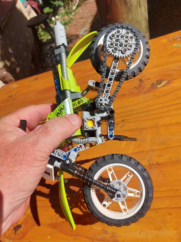 Lego Technic 8291 Dirt Bike Set with Chain Driven Engine - Introduced 2008 Retired 2009