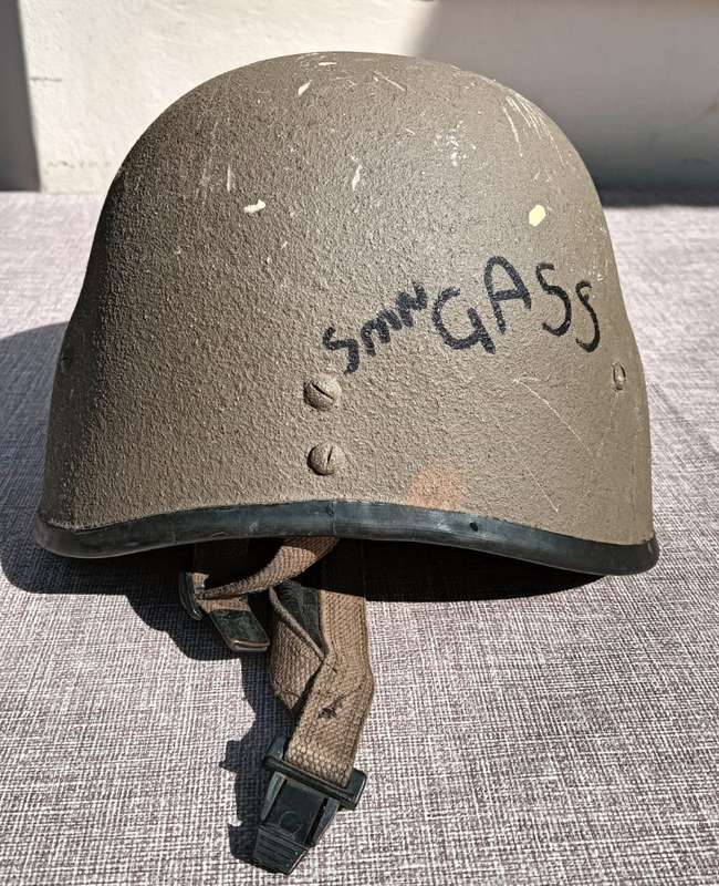 Vintage SA Army M87 S.A.P.H.I. Kevlar Helmet with Camouflage Cover