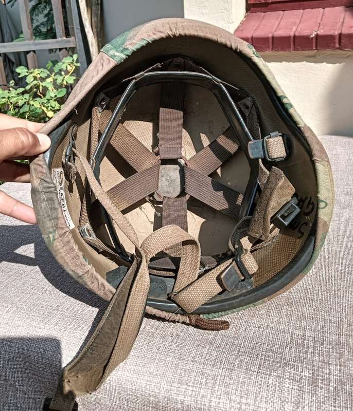 Vintage SA Army M87 S.A.P.H.I. Kevlar Helmet with Camouflage Cover