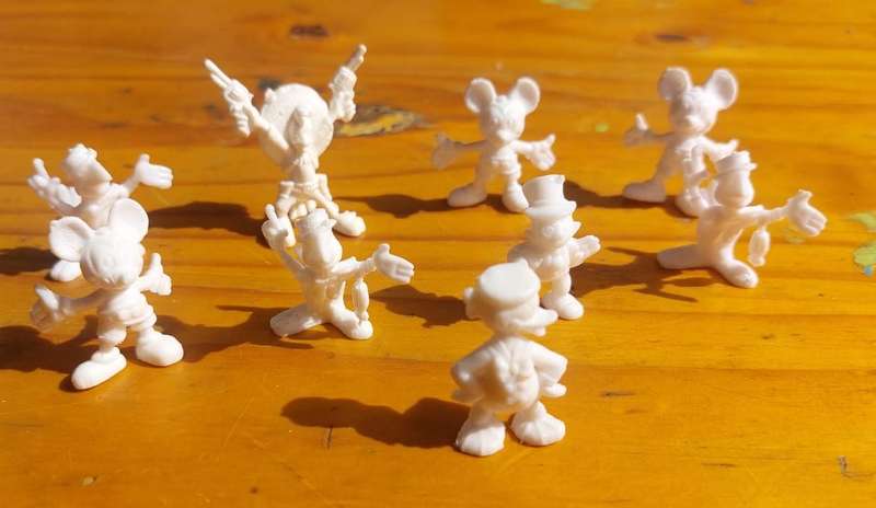 Donald, Mickey, Panchito and others - 9 Louis Marx 1960S Disney Television Playhouse Playset Figures