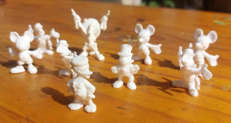 Donald, Mickey, Panchito and others - 9 Louis Marx 1960S Disney Television Playhouse Playset Figures
