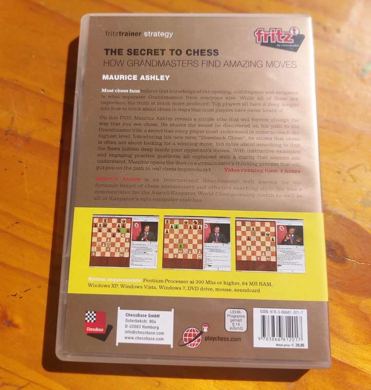 Chessbase Fritztrainer 2010 DVD How Grandmasters Find Amazing Moves by GM Maurice Ashley